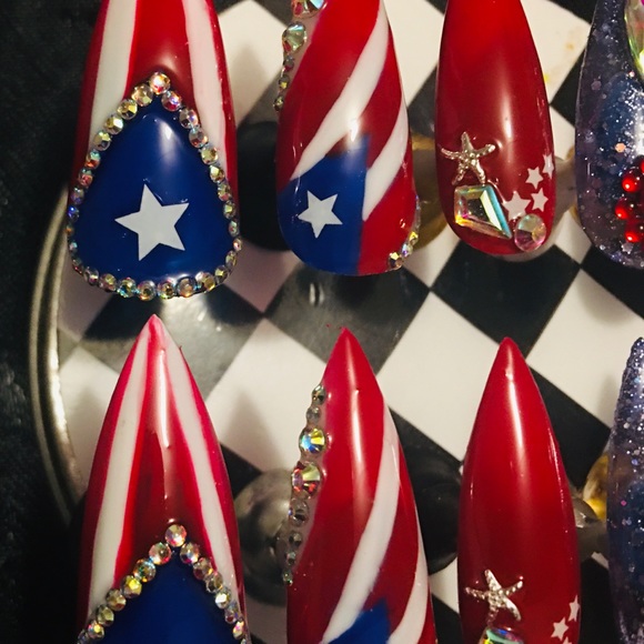 🇵🇷Lovin Puerto Rico Press on Nails-Large💅🏽 - Picture 2 of 8